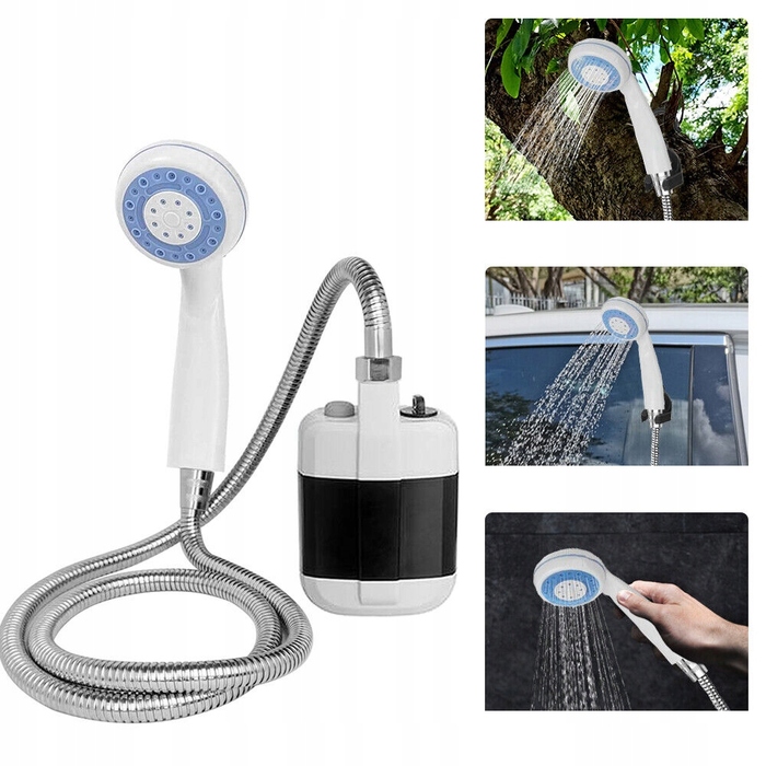 Кемпінговий душ з акумулятором 2200 мАг, портативний душ-помпа