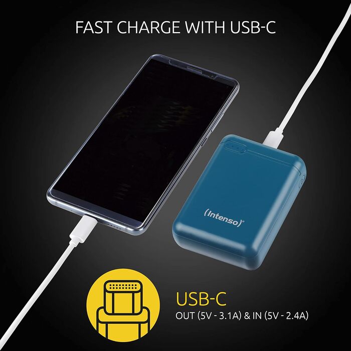 Powerbank Intenso XS 10000mAh Petrol: зарядний пристрій для смартфона, планшета, MP3-плеєра, цифрової камери