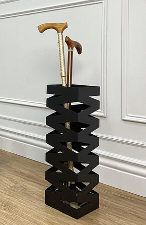 Сумка-стійка для парасольки Mango Steam Quadratisch, чорна (Zick-Zack-Schwarz)