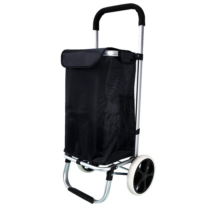 Тролей для покупок з алюмінієвим каркасом (Чорний)