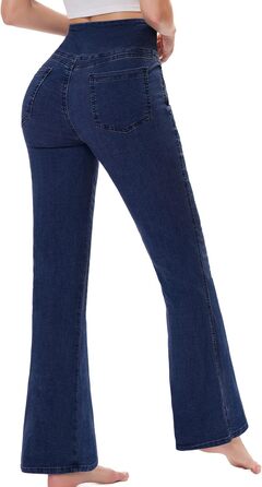 Джинси жіночі Chase Hot Bootcut, висока талія, еластичні джеггінси з кишенями, темно-синій, 31 inseam
