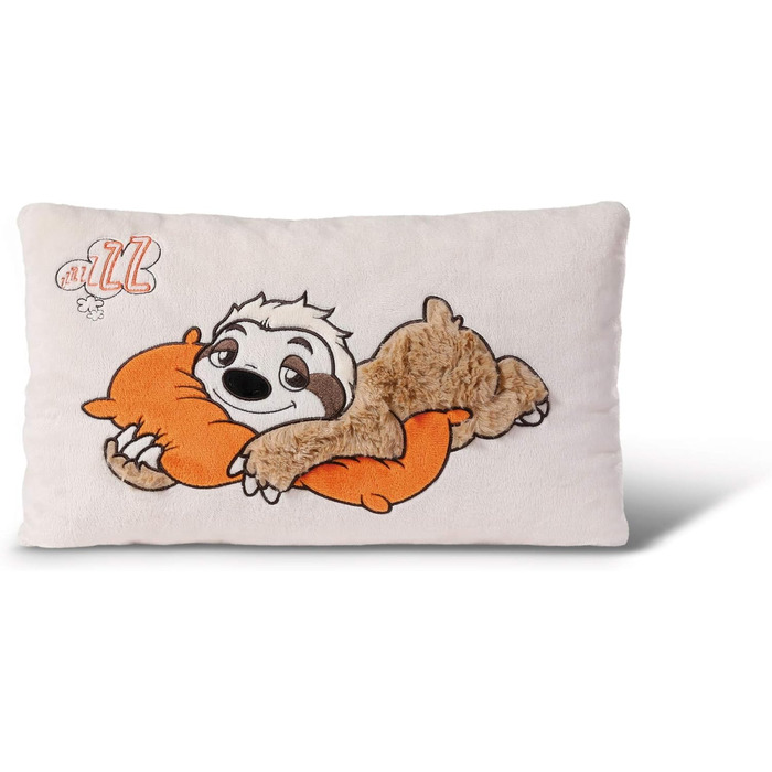 Дитяча подушка NICI Лінивець Wave Dave, прямокутна 43x25 см, м'яка плюшева іграшка, бежевий