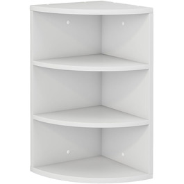 Vicco Eckregal Fabienne, Bookshelf, White, 30 x 60 cm with 3 compartments