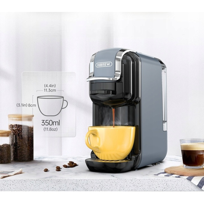 Капсульна кавомашина HiBREW H2B-GR, 20 бар, сіра