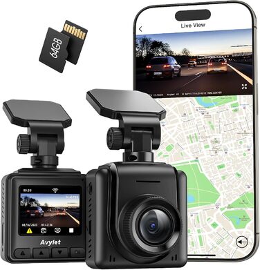 Відеореєстратор Auto WiFi 2K Mini з GPS, IPS-дисплеєм, нічним баченням, WDR та паркувальним режимом