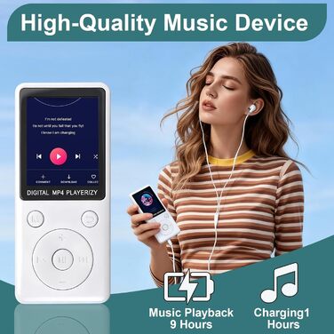 MP3 плеєр з Bluetooth 5.2, карткою пам'яті 32ГБ, 1.8