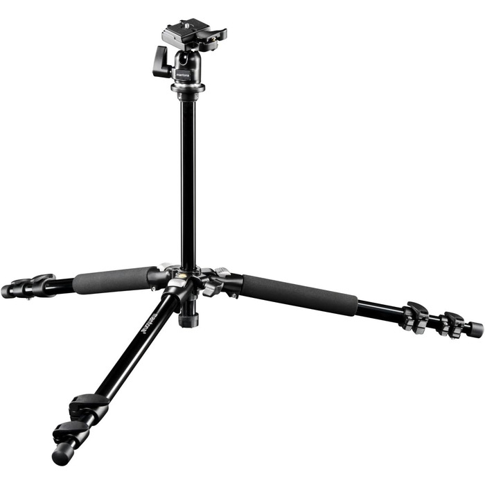 Штатив Mantona Basic Scout: компактний, легкий, для камер, з кульковою головкою, водомірною шкалою, обертовою центральною колоною. Макс. навантаження 5 кг, матеріал - алюміній. У комплекті сумка.