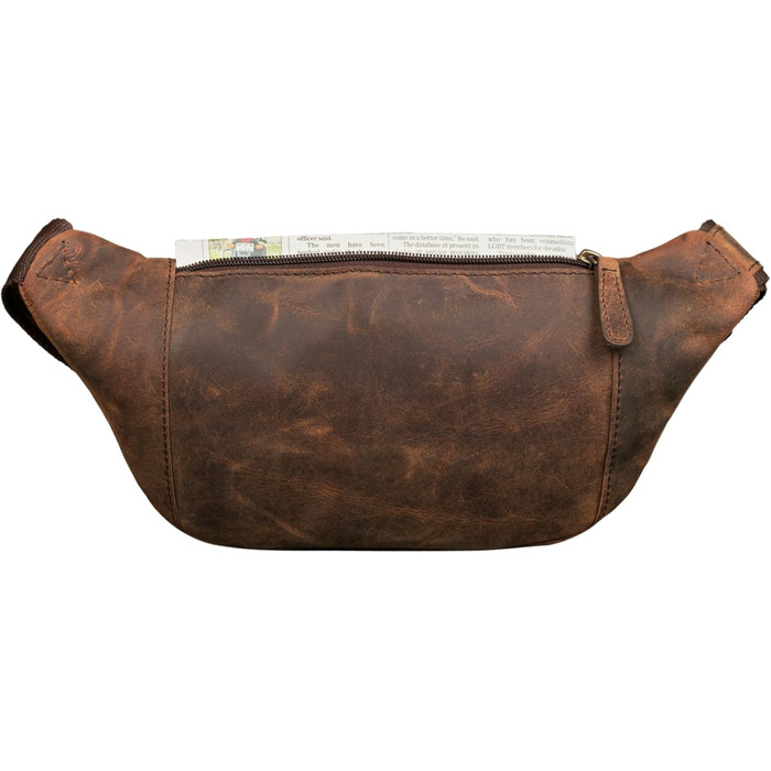 STILORD 'Marian' поясна сумка з натуральної шкіри вінтаж для чоловіків/жінок - бананка/грудна сумка для телефону, косметики, камери, подорожей, вечірок, концертів, фестивалів, колір коньяк, глянцева (Colorado - коричнева)