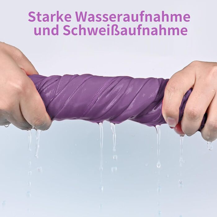 Набір рушників з мікрофібри (3 шт.): 180x80 см + 2 шт. 80x40 см. Ідеально для фітнесу, сауни, пляжу, подорожей. Темно-зелений (фіолетовий)