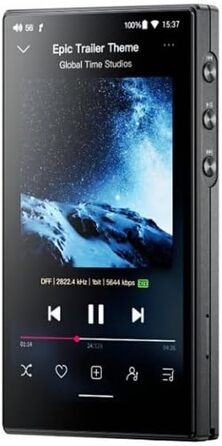 FiiO JM21 Цифровий аудіоплеєр 4GB + 64GB (Чорний) - Hi-Res звук, Lossless