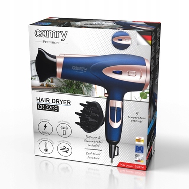 Фен для волосся Camry 2400 Вт з іонізацією та дифузором