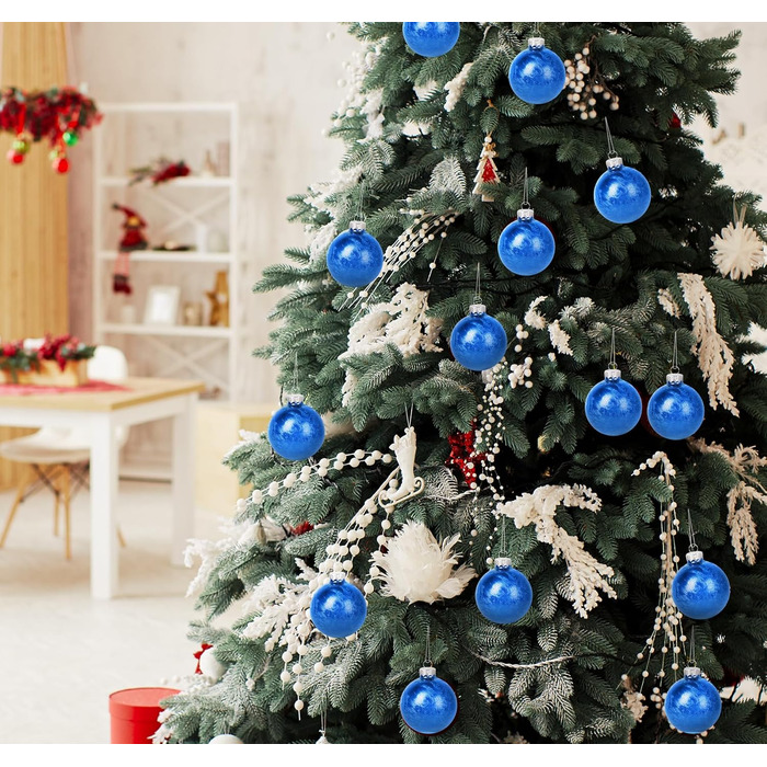 Скляні кулі Hengsong на Різдво: 24 шт., чорні та золоті, 6 см. Декоративні прикраси для ялинки