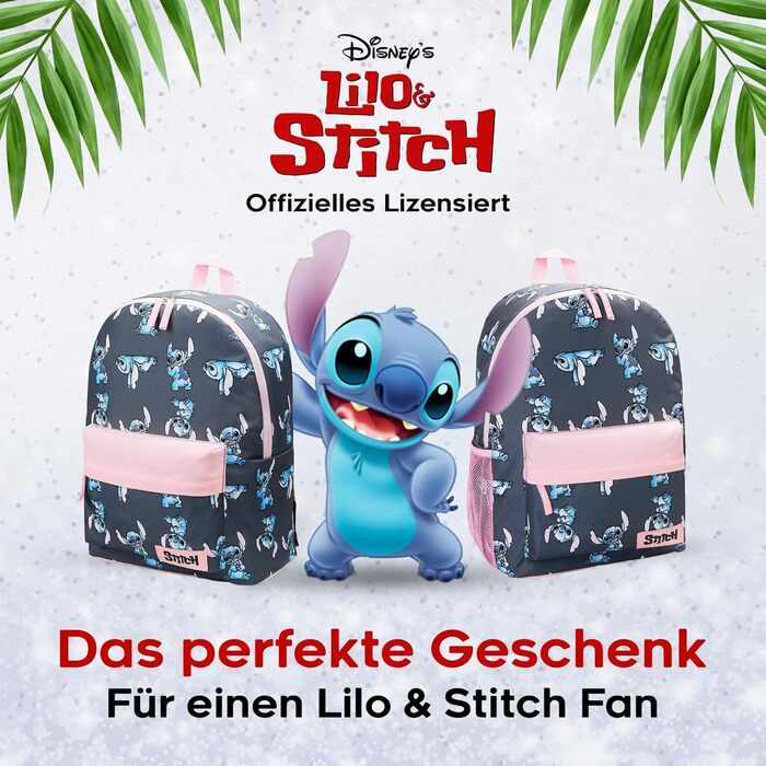 Рюкзак Disney Stitch для дівчаток: шкільний, спортивний, для подорожей - рожево-синій (40x30x15 см)