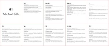 Підлогова щітка для унітазу DAZI з металевим покриттям, матова, з 2 довгими щітками для глибокого очищення, запобігає розбризкуванню та затримці води. (Бурштяне золото)