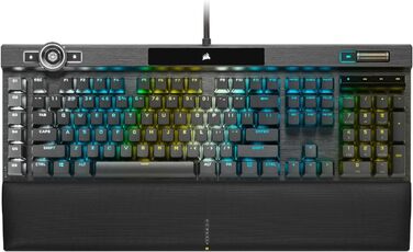 Механічна ігрова клавіатура Corsair K100 RGB з клавішами Cherry MX Low Profile, Bluetooth, сумісна з iCUE, QWERTZ DE, чорна