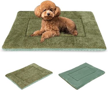 Килимок для собак Vejaoo XZ016, зелений, 75x50x4 см (М'який, миючий, для собак маленьких, середніх та великих порід)