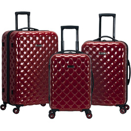 Набір валіз Rockland Quilt Hardside 3-Piece (20/24/28) Червоний, Getaway Solids