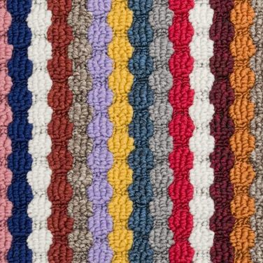 Комплект килимків для сходів Metzker Multistripe, напівкруглі, 16 шт, різнокольорові, протиковзкі