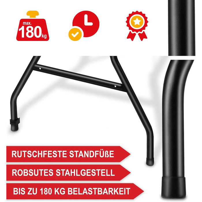 Складний стіл Onbest Holz Optik - великий садовий/кампінговий стіл з дерева для 6 осіб, буфетний стіл, з міцного пластику/алюмінію, для дому та саду