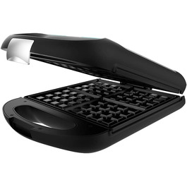Sandwichmaker Cecotec Rock'nToast Family: 1500W, 4 вафлі, антипригарне покриття, сталевий корпус