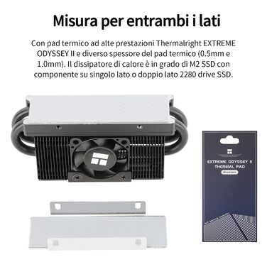 Радіатор охолодження SSD TR HR10 2280 PRO Black з тепловими трубами та вентилятором PWM