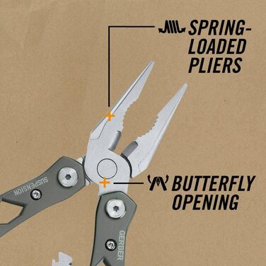 Gerber Bear Grylls Multi-tool with Nylon Sheath, 12 Functions, Ultimate Multi-tool, 31-000749 (12 Tools, EU Packaging)