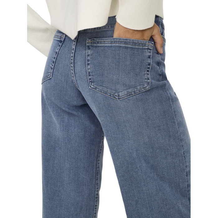 Джинси жіночі ONLY Onlmadison Icon Wide Leg, висока талія, широкі штанини, синьо-сірий денім, розмір L/32L