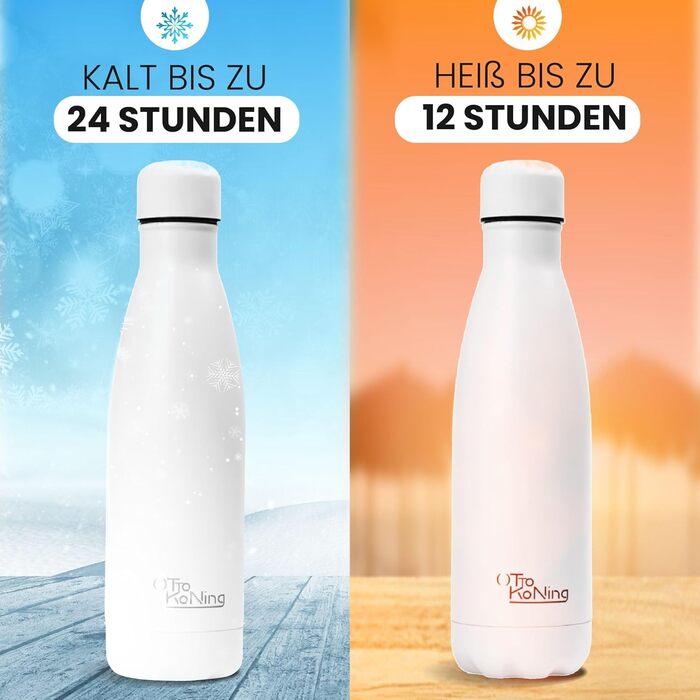 Термос-пляшка з нержавіючої сталі Otto Koning, 500 мл - подвійні стінки, вакуумна ізоляція, BPA-free