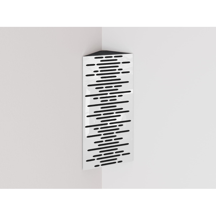 Набір вузьких акустичних кутових бас-пасток для звукоізоляції та дифузії (2 шт), 50 x 23 x 10 см, білий глянцевий пластик WAVE