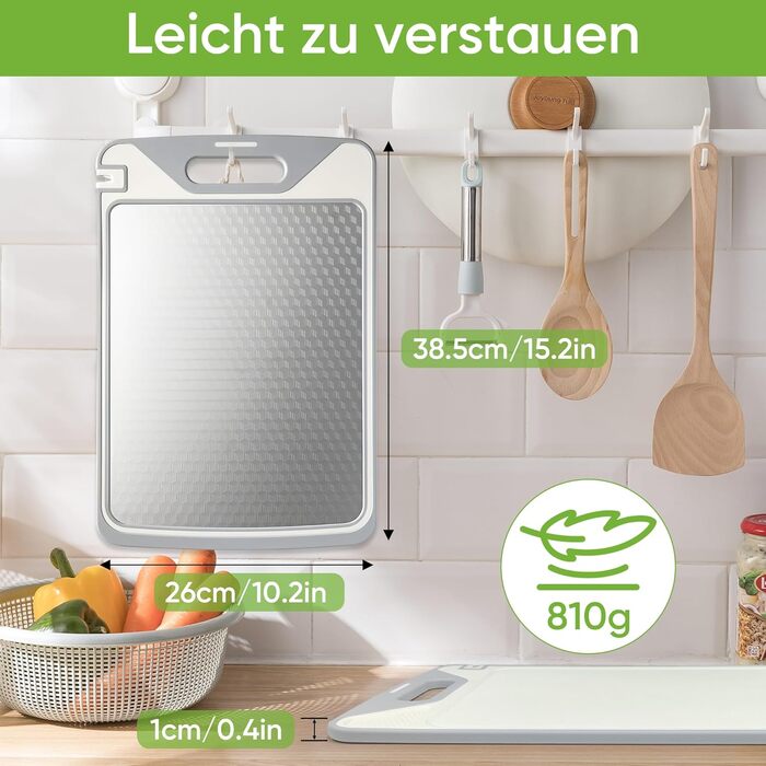 Ніжне дерев'яне обробне дошка з нержавіючої сталі, двостороннє, з силіконовим краєм, для кухні, з жолобками для соку, антипригарне, для захисту ножів