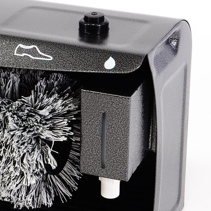 Shoe Polishing Machine, Shoe Polishing Machine, Polisher, Shoe Brush, Polishing Machine, Shoe Buffer, 3 Brushes, HG50056, Anthracite, Width: 40.0 cm x Depth: 24.5 cm x Height: 24 cm