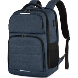 Рюкзак NEWHEY для чоловіків та жінок: великий, для ноутбука, з USB-портом, водонепроникний, бізнес/школа (синій)