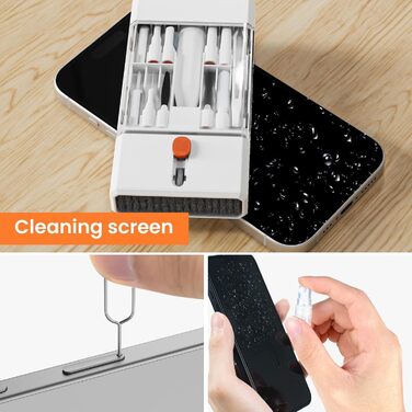 Набір для чищення клавіатури та навушників: 22 в 1. Підходить для AirPods, ноутбуків, моніторів, телефонів.