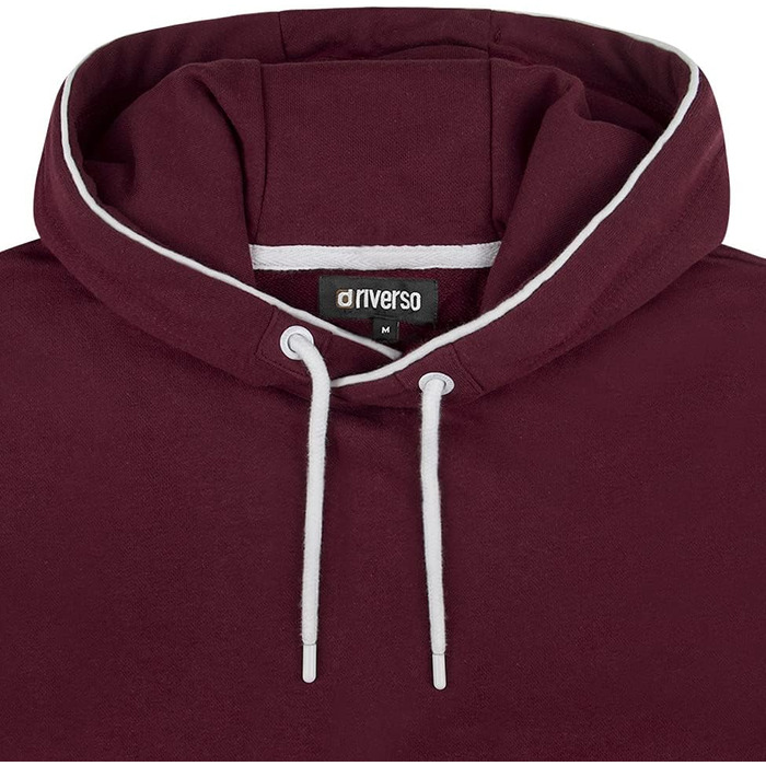 Чоловіча худі riverso RIVEnno Regular Fit з капюшоном, колір Port Red (темно-червоний), розмір 3XL