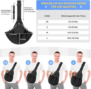 Сумка-переноска для собак SlowTon, чорна, M (2,7-5,4 кг)