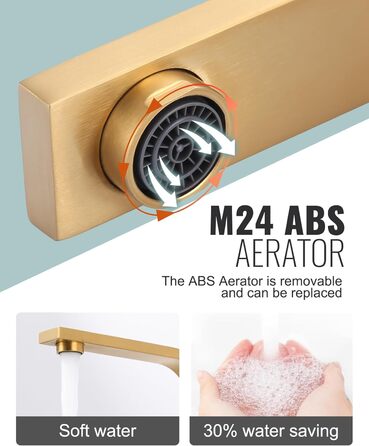 Кухонний змішувач з нержавіючої сталі, поворотний на 360°, для кухні, вантажівки, ванної кімнати, золотий