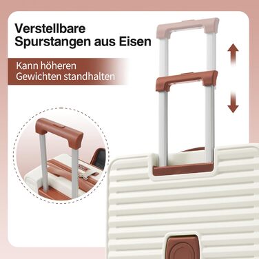 Набір валіз Merax TSA-Lock 3 шт. (M-L-XL) з телескопічним ручками та 4 колесами, чорний, PP-матеріал