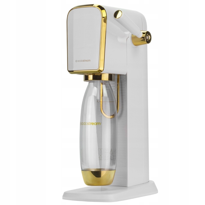Сифон для води SodaStream Art, біло-золотий + 4 пляшки + набір газючих пакетиків