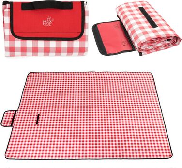 Пікнік-дека Pelle & Sol, 200x140 см, водовідштовхувальна, туристична, для пляжу, кемпінгу, з ручкою, червона