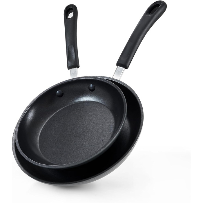 Cook N Home 02597 Професійний посуд з анодованого алюмінію, скло, чорний (сковорода)
