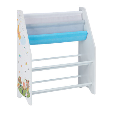 Relaxdays Children's Shelf with 6 Boxes & 2 Hanging Pockets
