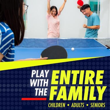 Professional Ping Pong Set with Paddles, Balls, Net & Case - Table Tennis Equipment