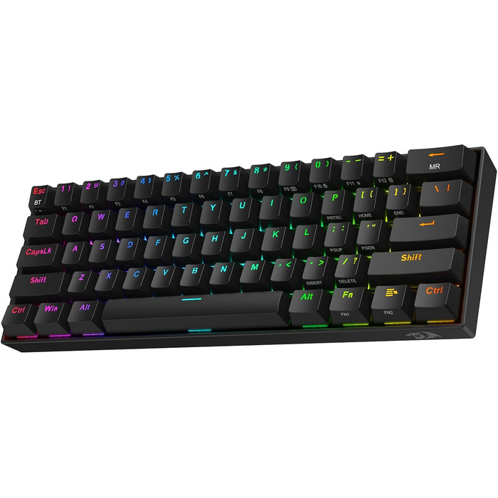 Redragon K530 Pro Draconic: Механічна ігрова клавіатура 60% з RGB-підсвічуванням, Tactile Brown Switch, Hot-Swap, для Windows/Mac/Android