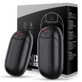 Грілки для рук, акумуляторні, багаторазові, магнітні, електричні, 7 годин тепла, 3 режими, температура до 56°C, зарядка USB-C, для синдрому Рейно, гольф, активний відпочинок, зимова техніка, 2 шт.