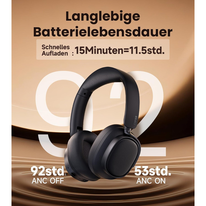 Навушники бездротові Edifier ES850NB з шумозаглушенням, Hi-Res Audio, Bluetooth 5.4, чорні