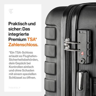 Чемодан Trevey з полікарбонату, 67 см, 60 л, міцний, з TSA замком, для подорожей, ручна поклажа, колір: Небесно-зелений