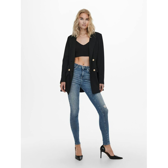 Жіночі скінні джинси ONLY ONLPOWER середньої посадки, синій денім, розмір L/32L