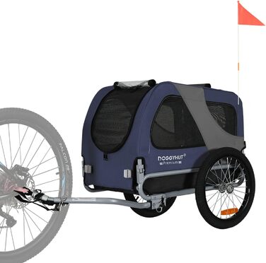 DOGGYHUT® Преміум велопричіп для собак середнього розміру, до 23 кг, синій, складання