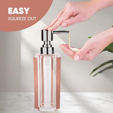 Набір аксесуарів для ванної кімнати з акрилу преміум-якості (4 шт.): дозатор для дезінфікуючого засобу, диспенсер для лосьйону, мильниця, стакан для ополіскувача, стакан для зубної пасти (чорний/золотий)