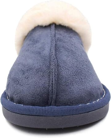 Тапочки зимові теплі плюшеві для дому, антиковзаючі, з штучного хутра, для жінок та чоловіків (40/41 EU, блакитні)